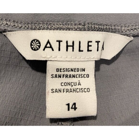 Athleta Trekkie North Jogger Pants Zipper Pocket Light Gray Size 14 - Picture 5 of 5